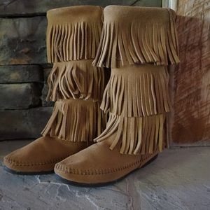 Spring Moccasin Fringe Boots